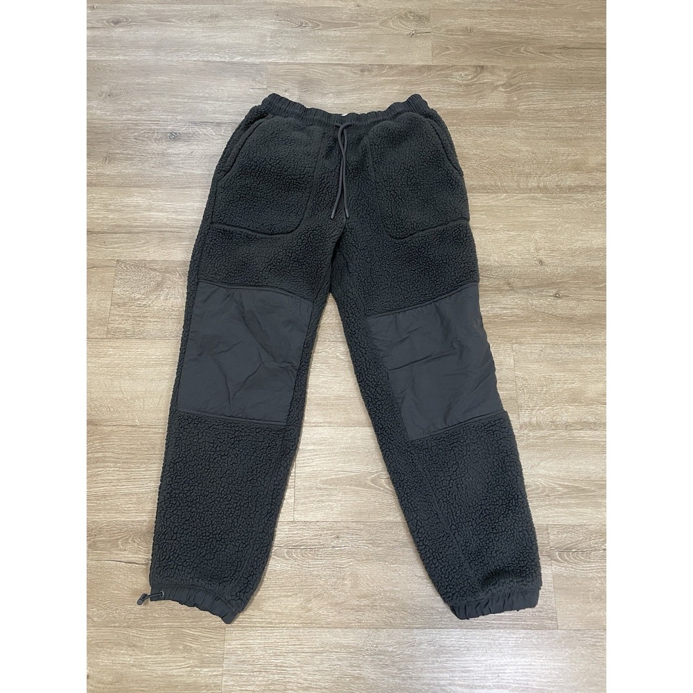 Old Navy Men's Sz S Sherpa-Lined Fleece Utility Joggers Dark Grey Cozy Pants